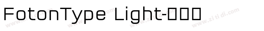 FotonType Light字体转换